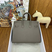 Hermes Birkin 25 Silver Hardware in Gray Color - 3