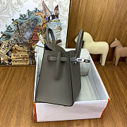 Hermes Birkin 25 Silver Hardware in Gray Color - 2