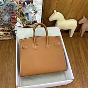 Hermes Birkin 25 Gold Hardware in Brown Color - 6