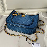 Chanel Denim Hobo Bag Gold Hardware - 4
