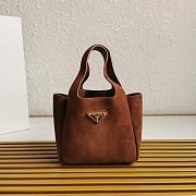 Prada Suede Leather Tote Bag 1BA349 18x16x10cm - 1