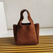 Prada Suede Leather Tote Bag 1BA349 18x16x10cm - 5