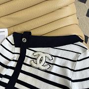 Chanel shoulder ribbon knit short-sleeved top - 5
