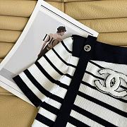 Chanel shoulder ribbon knit short-sleeved top - 3