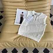 Chanel Hollow knit tops in white/black - 1
