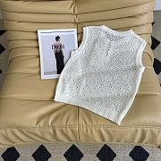 Chanel Hollow knit tops in white/black - 3