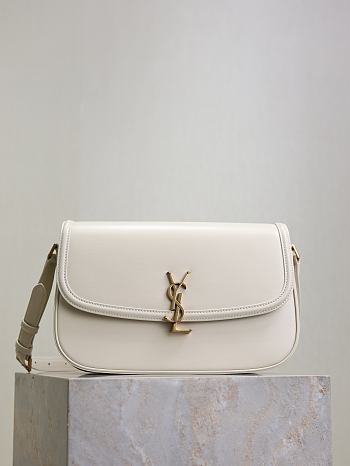 Ysl Medium Solferino Bag Leather In White