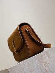 Ysl SAINT LAURENT Solferino small suede shoulder bag in brown - 5