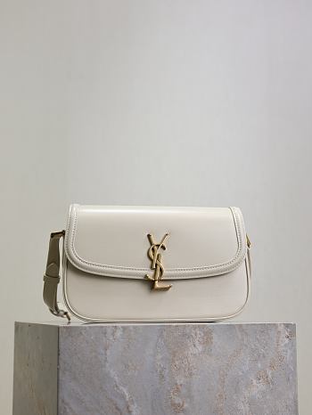 Ysl Small Solferino Bag Leather In White