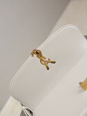 Ysl Small Solferino Bag Leather In White - 5