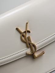 Ysl Small Solferino Bag Leather In White - 4