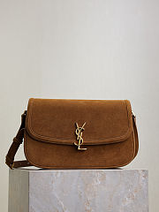 Ysl SAINT LAURENT Solferino medium suede shoulder bag in brown - 1