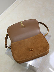 Ysl SAINT LAURENT Solferino medium suede shoulder bag in brown - 5