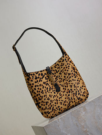 Ysl LE 5 À 7 supple small in pony hair leather beige and black