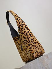 Ysl LE 5 À 7 supple small in pony hair leather beige and black - 2