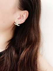 Chanel pearl double C earrings - 5