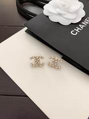 Chanel pearl double C earrings - 3