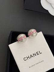 Chanel pink pearl earrings - 6