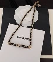 Chanel black leather necklace - 5