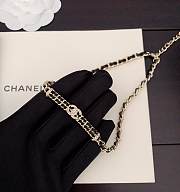 Chanel black leather necklace - 2