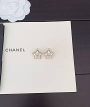 Chanel resin five-pointed star earrings - 2