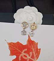 Chanel two-color round five-pointed star earrings - 3