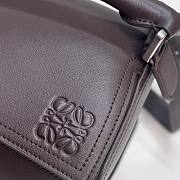 Loewe Large Puzzle Biker bag in shiny calfskin Brown - 4