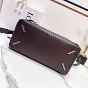 Loewe Large Puzzle Biker bag in shiny calfskin Brown - 3
