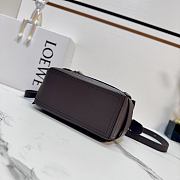 Loewe Small Puzzle Biker bag in shiny calfskin Brown - 6