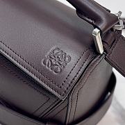 Loewe Small Puzzle Biker bag in shiny calfskin Brown - 5