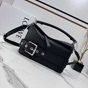 Loewe Small Puzzle Biker bag in shiny calfskin Black - 1
