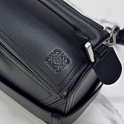 Loewe Small Puzzle Biker bag in shiny calfskin Black - 4