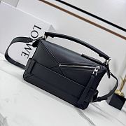 Loewe Small Puzzle Biker bag in shiny calfskin Black - 3