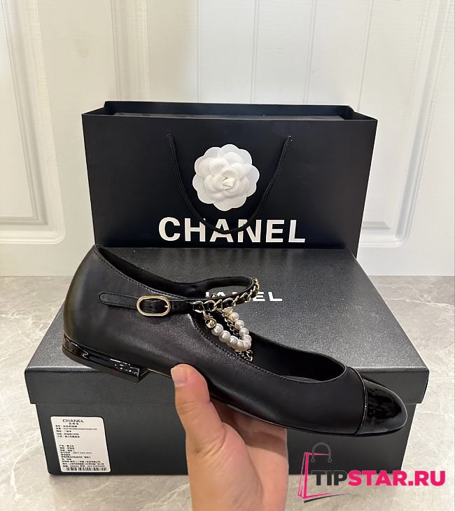 Chanel Mary Jane Shoes In Black Color - 1