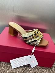 Valentino Logo Metal Buckle Block High heels 6cm - 3