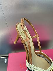 Valentino Logo Metal Buckle Pointed-Toe High-Heel 8 cm - 4