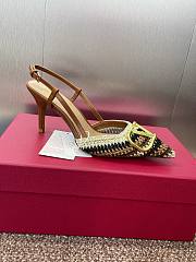 Valentino Logo Metal Buckle Pointed-Toe High-Heel 8 cm - 3