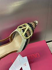 Valentino Logo Metal Buckle Pointed-Toe High-Heel 8 cm - 2