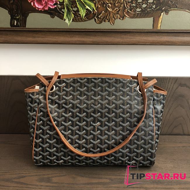 Goyard Goyardine Rouette PM Shoulder Bag Leather Brown - 1