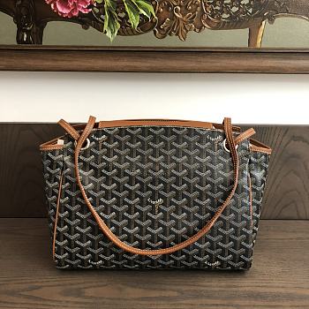 Goyard Goyardine Rouette PM Shoulder Bag Leather Brown