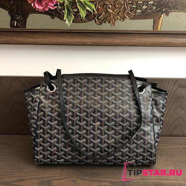 Goyard Goyardine Rouette PM Shoulder Bag Leather Black - 1