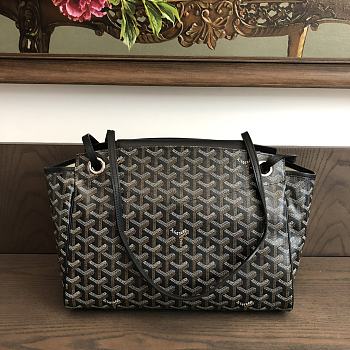Goyard Goyardine Rouette PM Shoulder Bag Leather Black