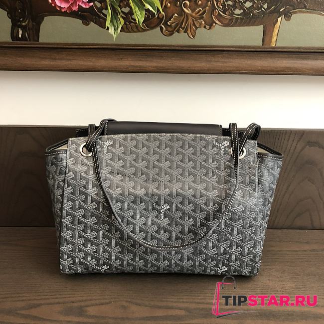 Goyard Goyardine Rouette PM Shoulder Bag Leather Gray - 1