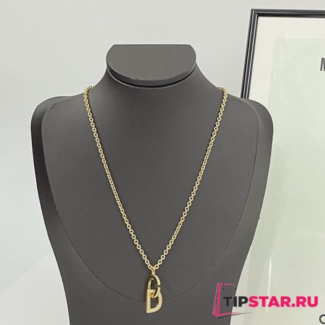 Dior 3D rhinestone lettering necklace - 1