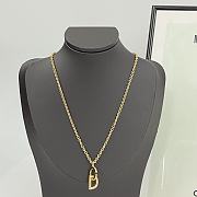 Dior 3D rhinestone lettering necklace - 1