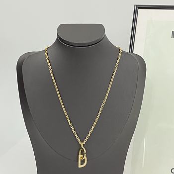 Dior 3D rhinestone lettering necklace
