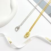 Dior 3D rhinestone lettering necklace - 6
