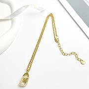 Dior 3D rhinestone lettering necklace - 5