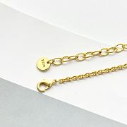 Dior 3D rhinestone lettering necklace - 4