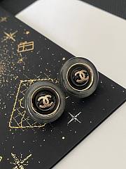 Chanel Chanel three-dimensional ring crystal sugar letter earrings - 5